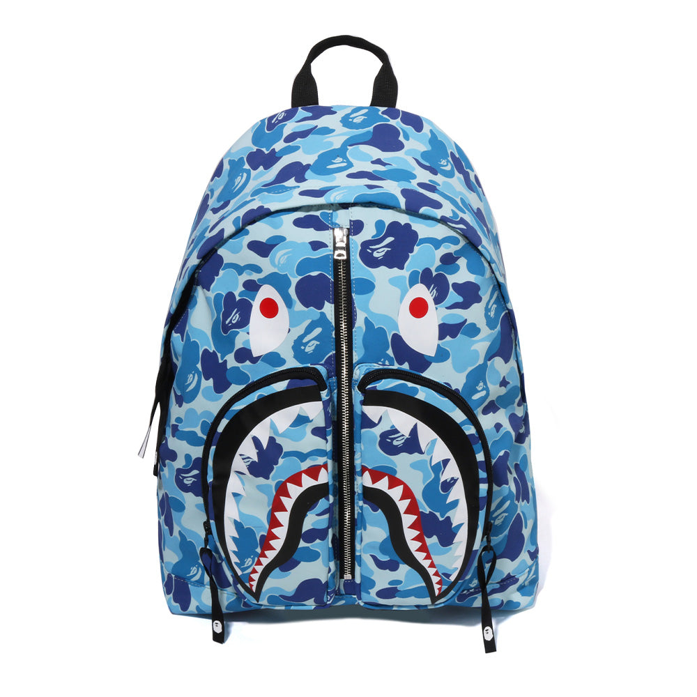 A Bathing Ape ABC Camo Shark Daypack Backpack - Blue Camo
