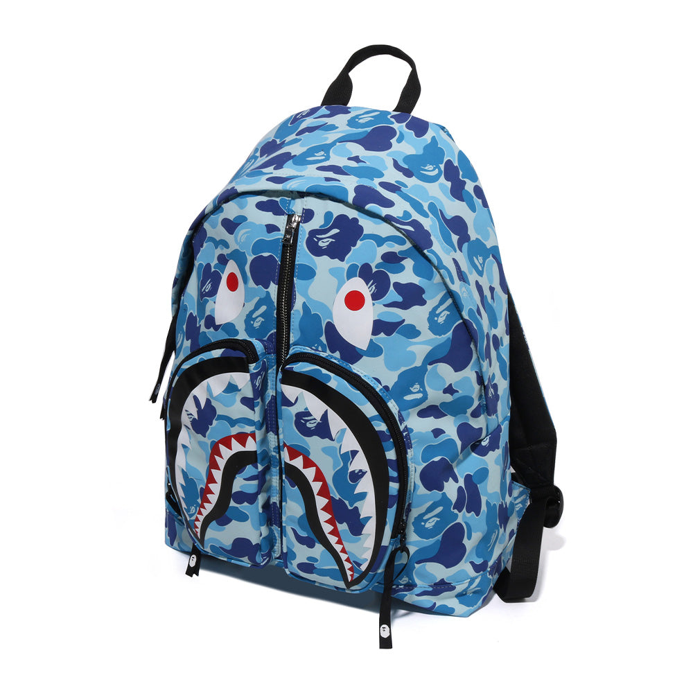 A Bathing Ape ABC Camo Shark Daypack Backpack - Blue Camo