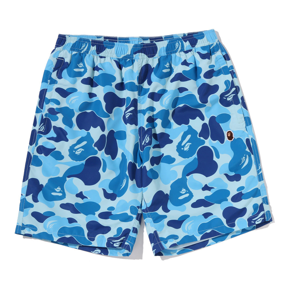A Bathing Ape ABC Camo Ape Head One Point Beach Short - Blue