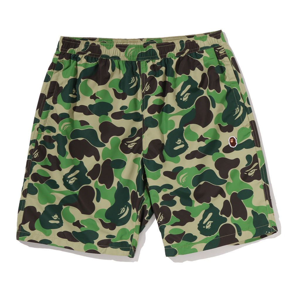 A Bathing Ape ABC Camo Ape Head One Point Beach Short - Green