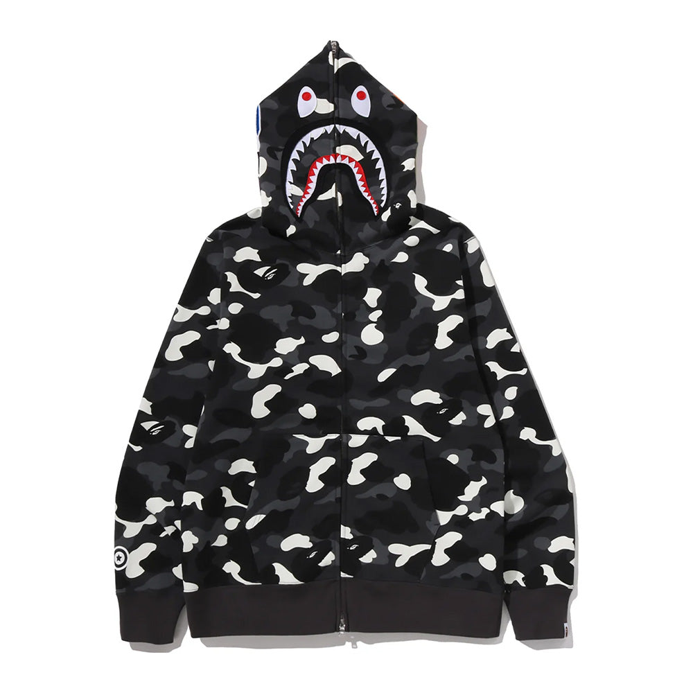 A Bathing Ape City Camo "Glow In The Dark" Full Zip Shark Hoodie