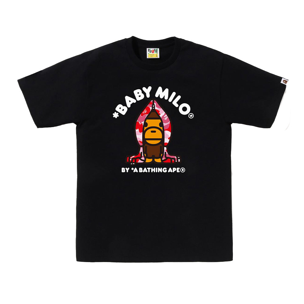 A Bathing Ape ABC Camo Milo Hoodie SS Tee - Black/Pink Camo