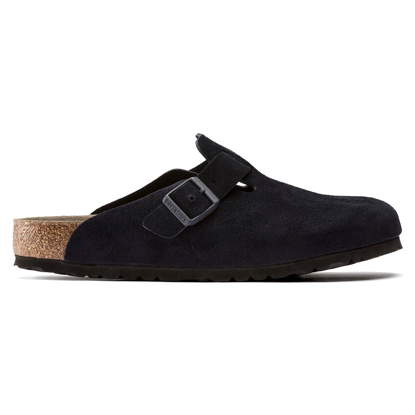 Birkenstock Boston Soft Footbed Suede Leather - Midnight