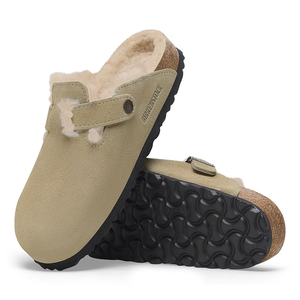 Birkenstock Boston Shearling Suede - Taupe