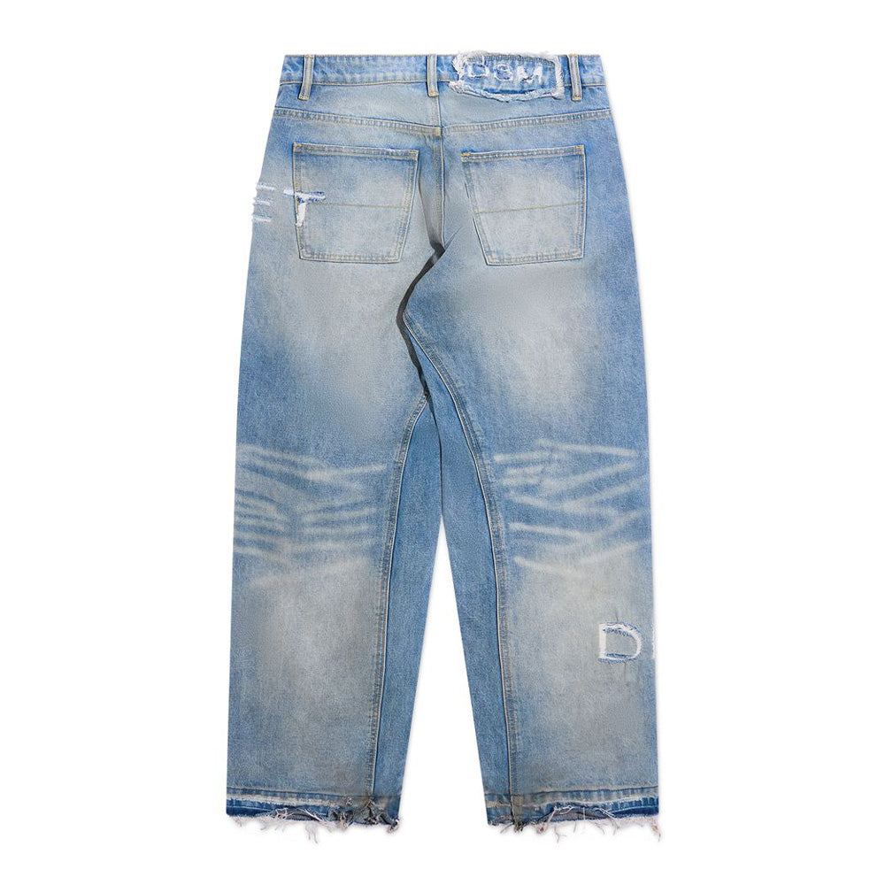 Diet Starts Monday Distressed Stencil Denim