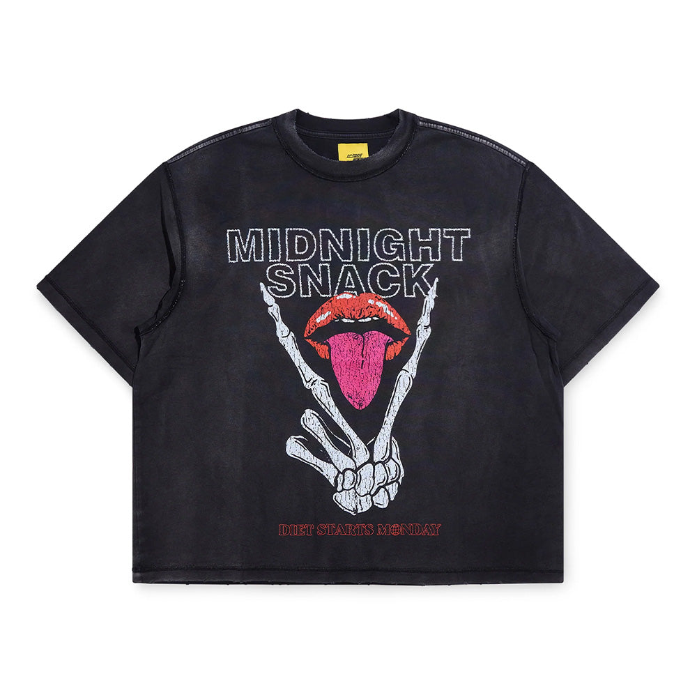 Diet Starts Monday Midnight Snack SS Tee - Vintage Black