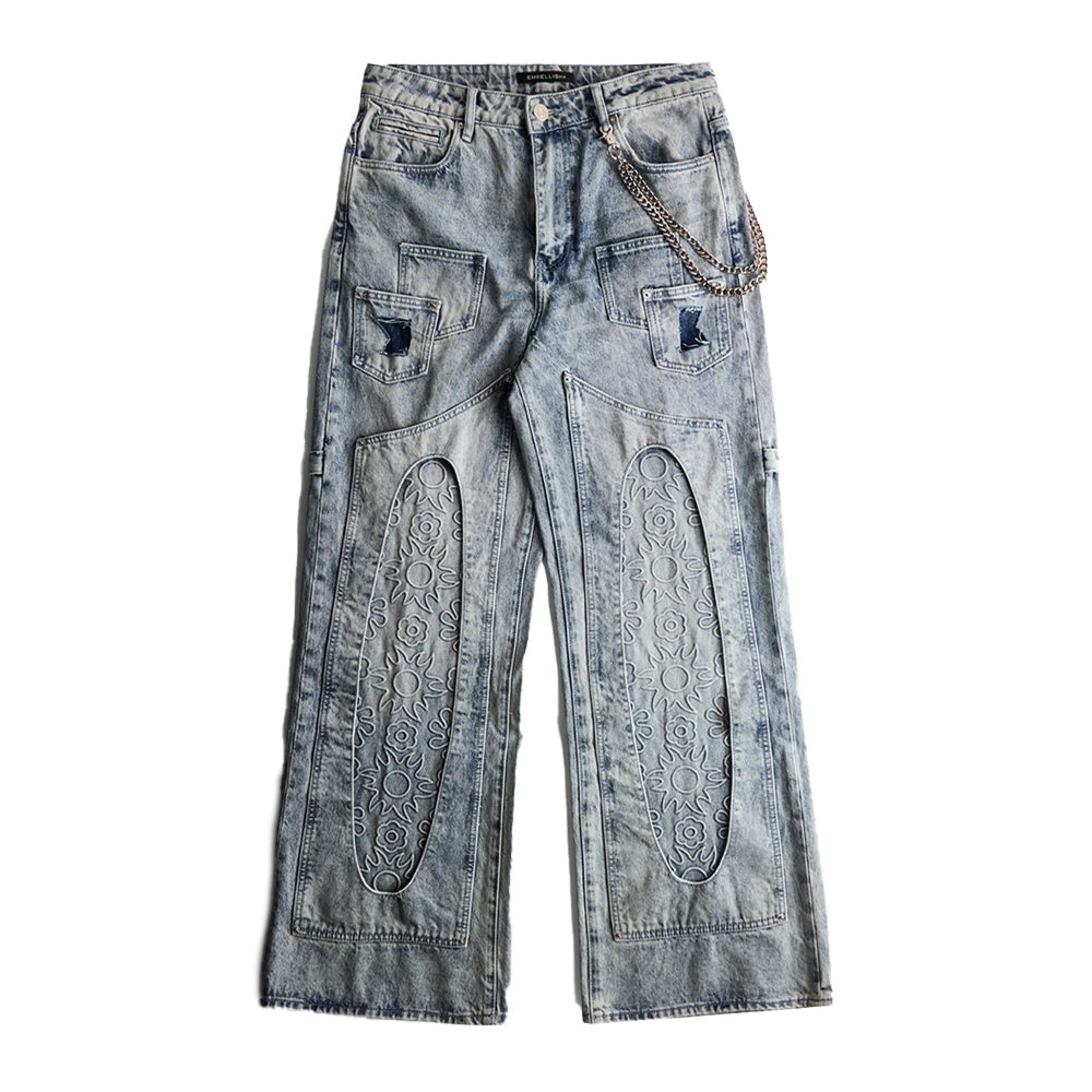 Embellish NYC Sunwave Baggy Denim