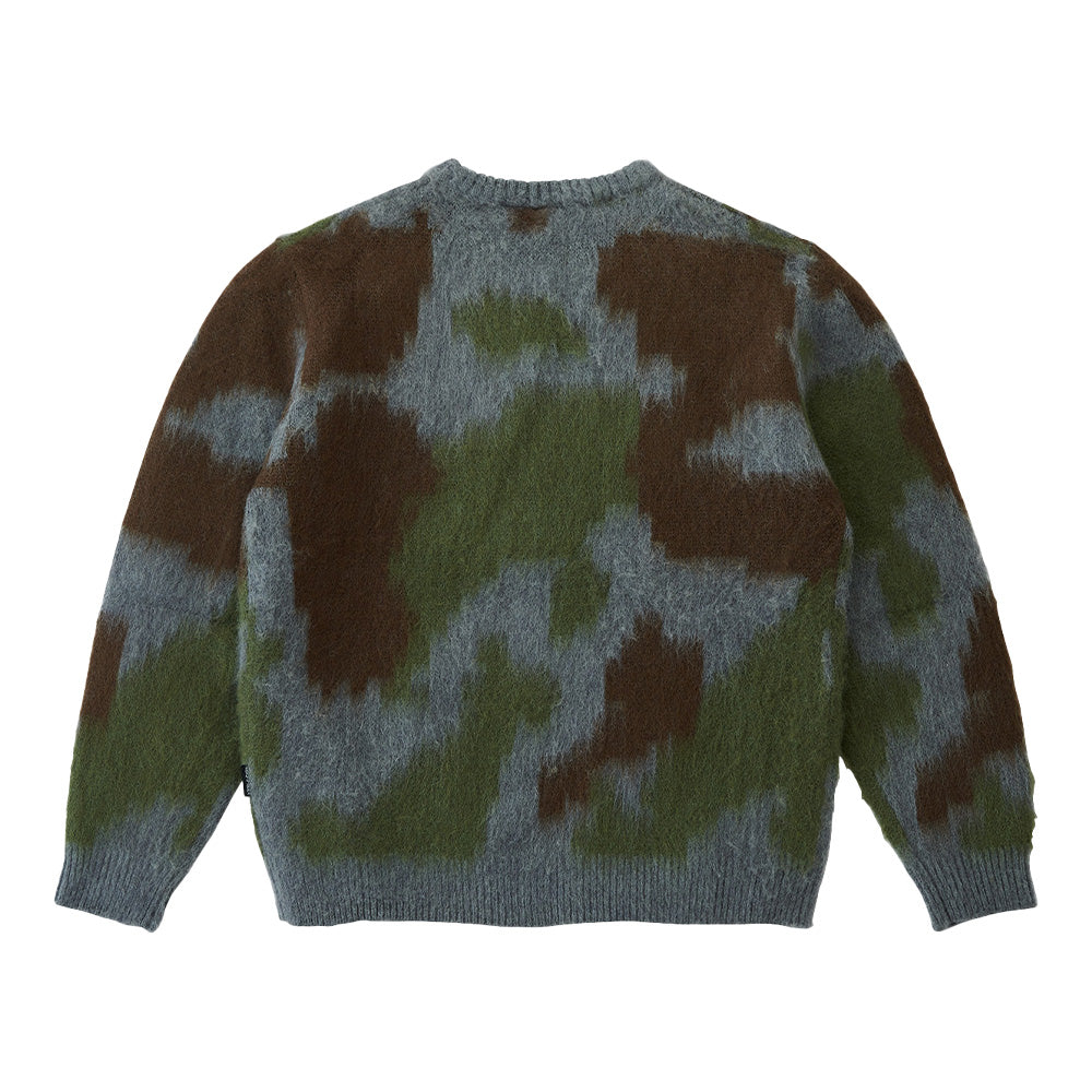 Gramicci Mohair Crewneck Sweater "Jungle Digi Camo"
