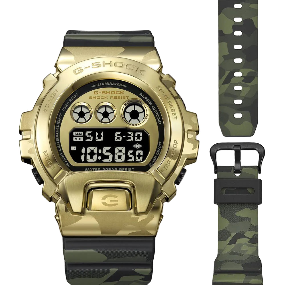 G-Shock 6900 Digital Bold Camo Series - Gold/Camo