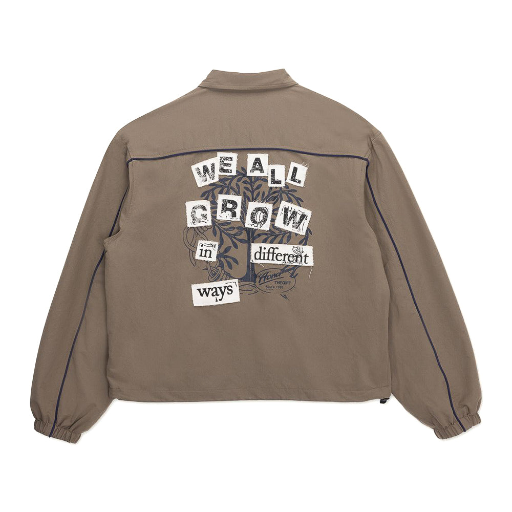 Honor The Gift Nylon Growth Track Jacket - Pebble