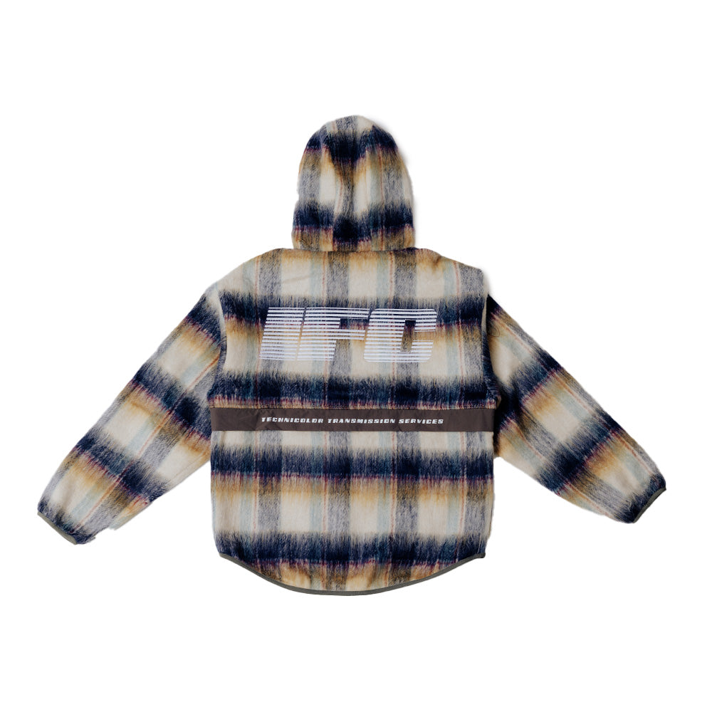 In Full Color Technicolor Static Polar Fleece Anorak Hoodie