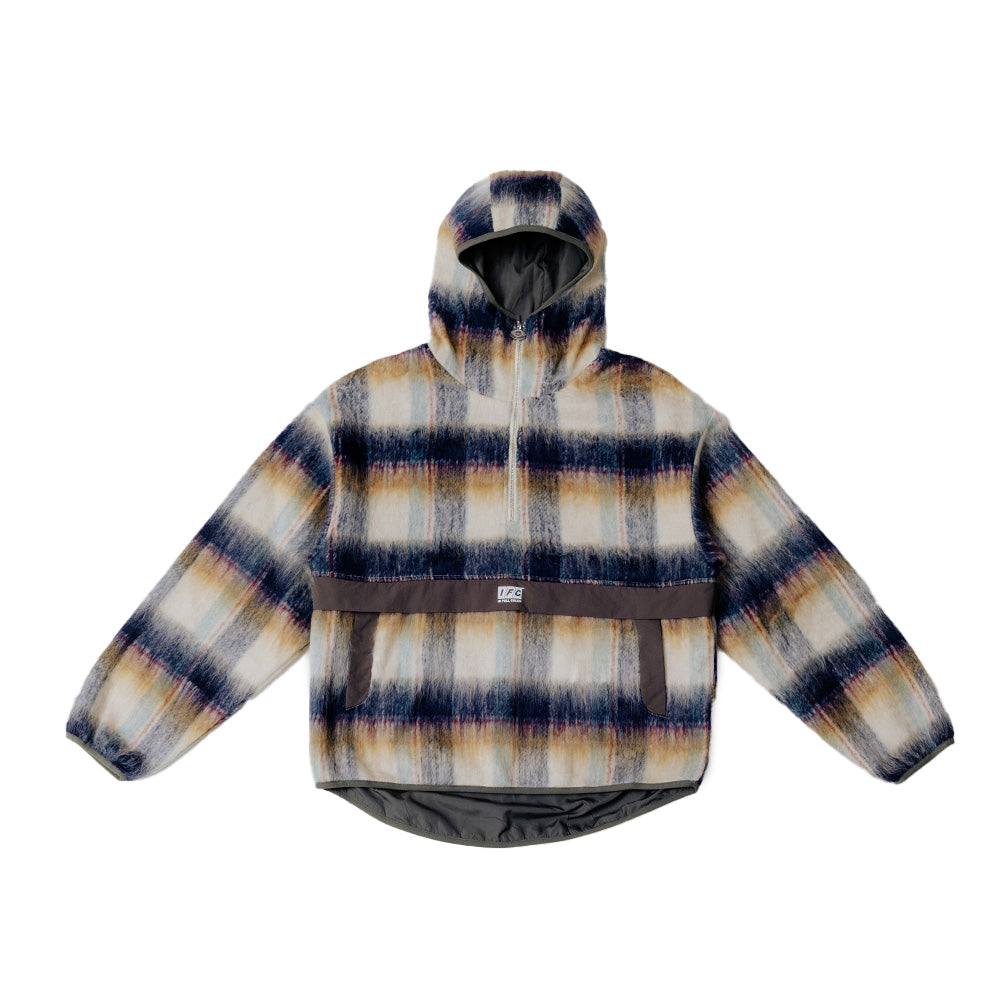 In Full Color Technicolor Static Polar Fleece Anorak Hoodie