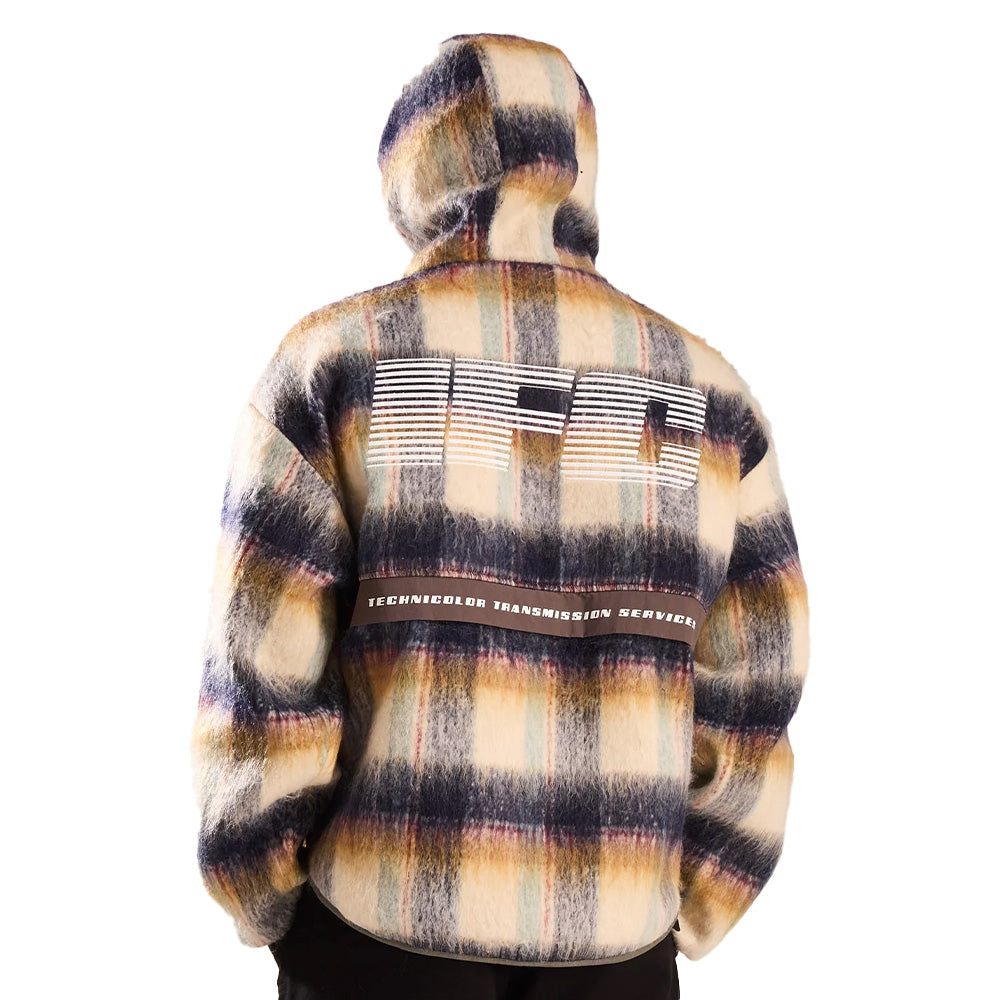 In Full Color Technicolor Static Polar Fleece Anorak Hoodie