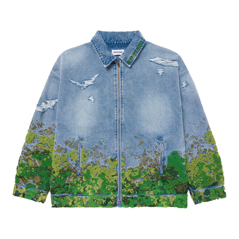 Ryoko Rain Moss Denim Work Jacket