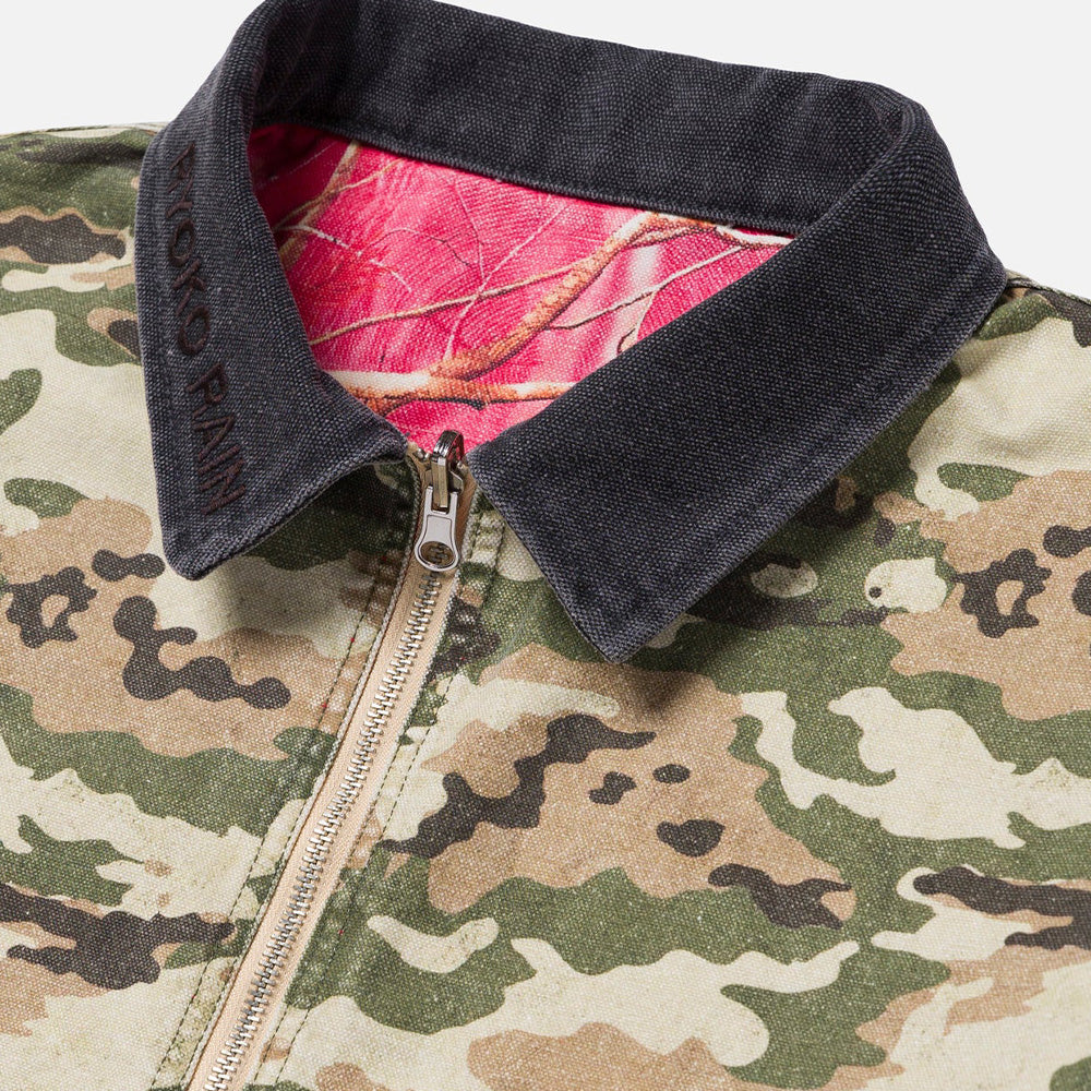 Ryoko Rain Reversible Duck Work Camo Jacket