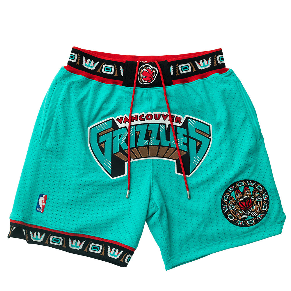 Just Don X Mitchell & Ness Vancouver Grizzlies Basketball Short - 7inch Inseam Teal/Multi PFSW7546-VGRYYPPPGRTL