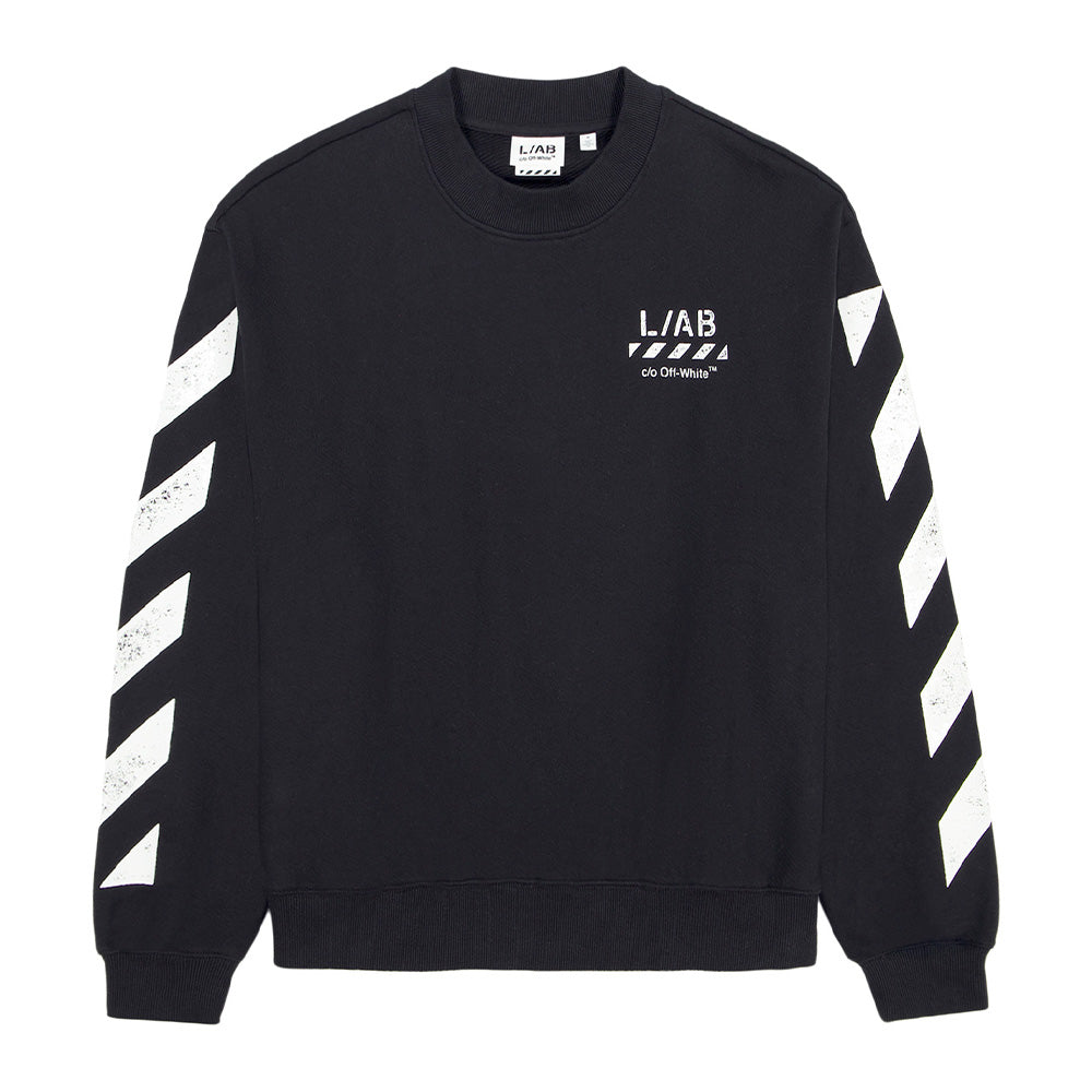 L/AB c/o Off-White Diag Crewneck Sweater