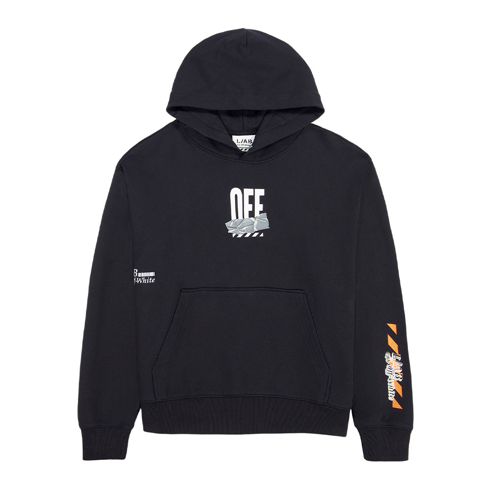 L/AB c/o Off-White Off Active Duct Tape Pullover Hoodie