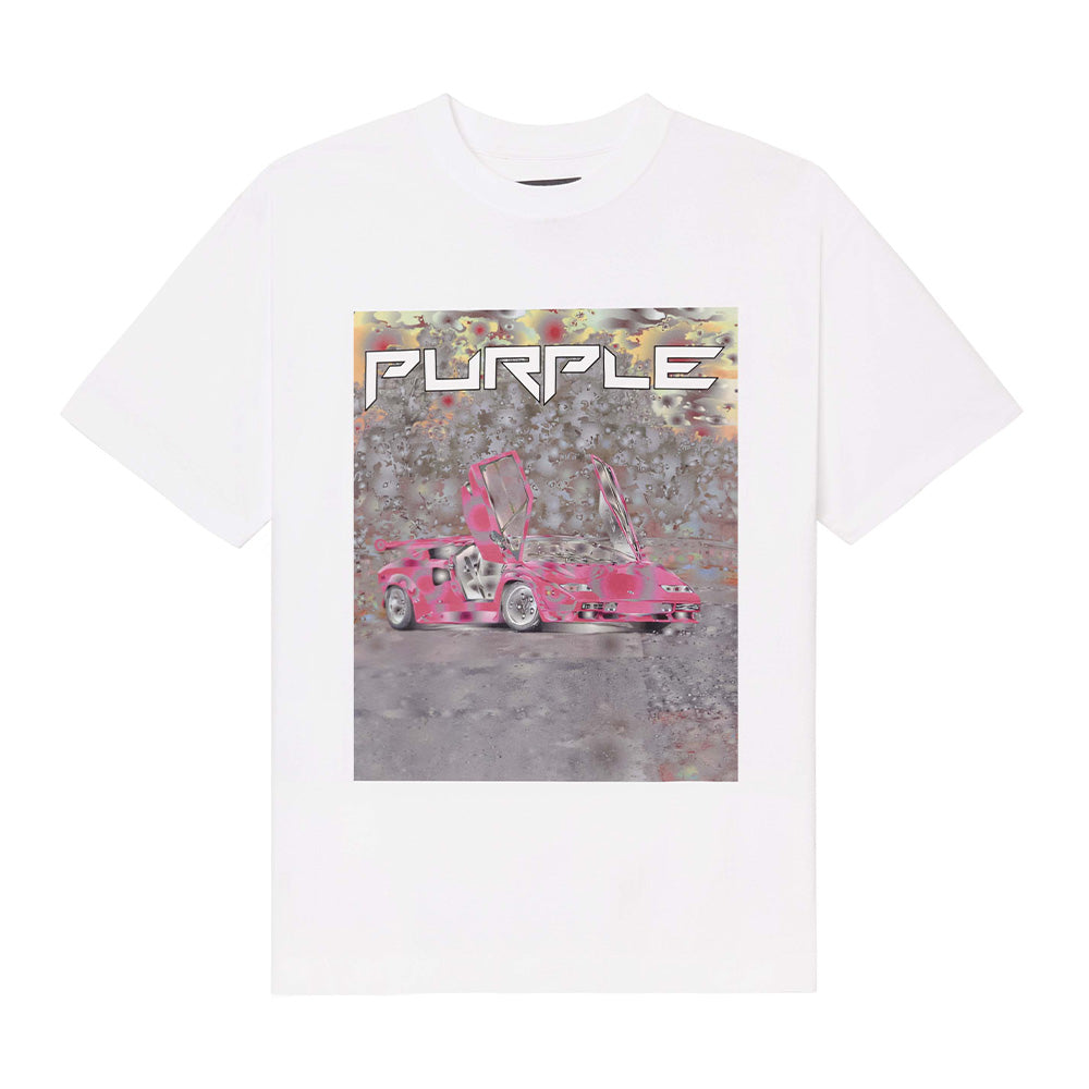 Purple Ditched Textured SS Tee