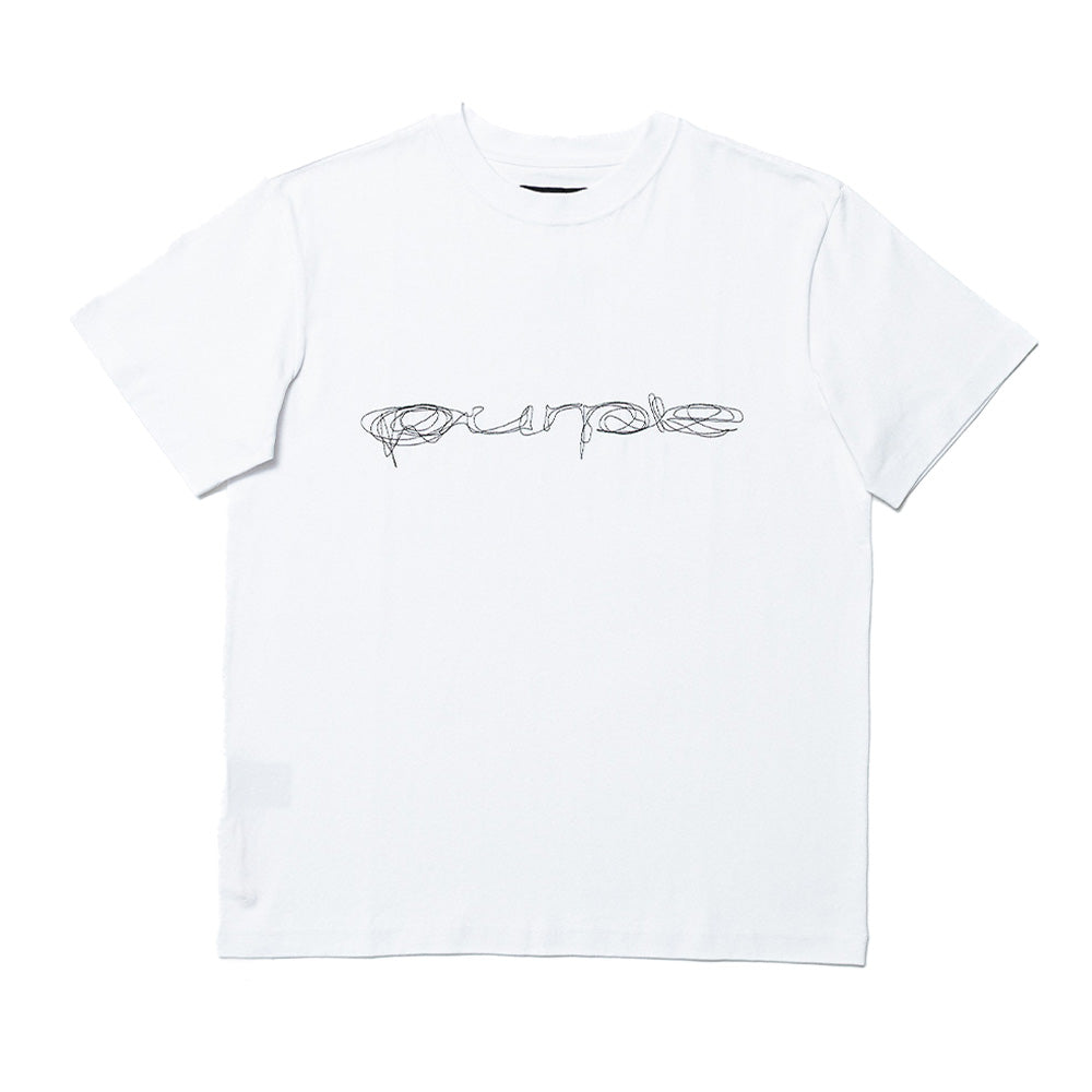 Purple Heavyweight Script SS Tee