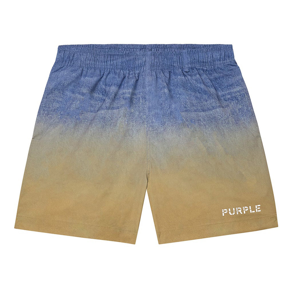 Purple Wordmark Fade All Around Nylon Shorts