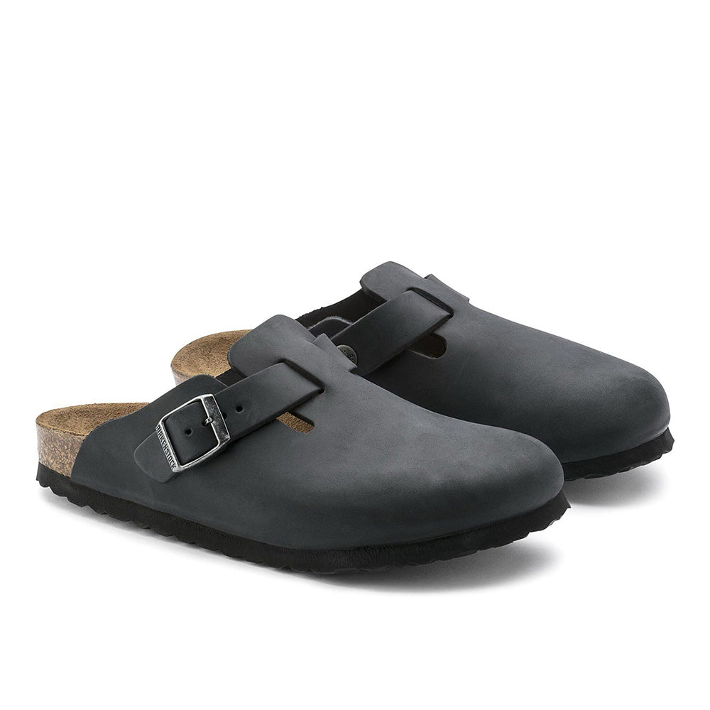 Birkenstock Boston NU Oiled Leather - Black