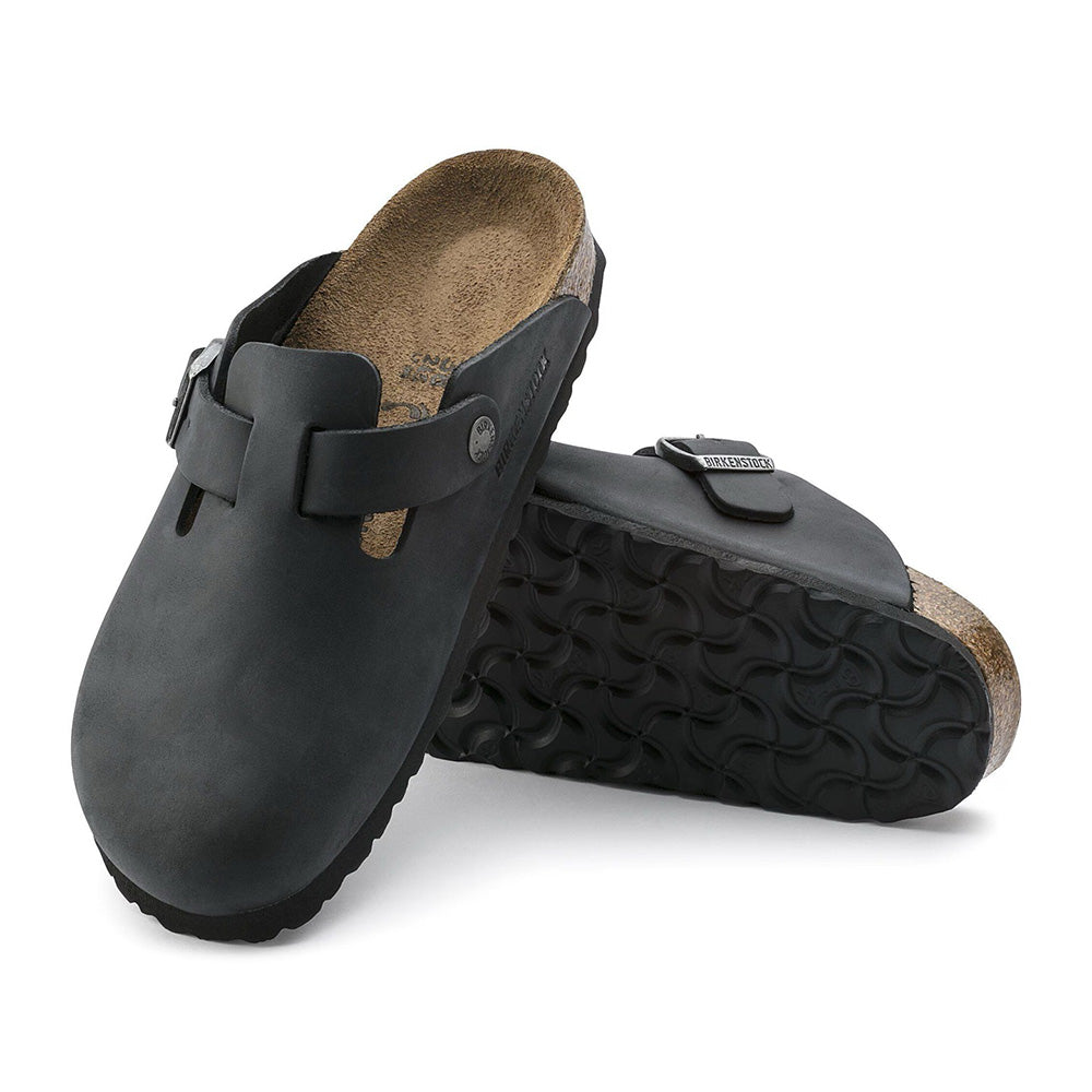 Birkenstock Boston NU Oiled Leather - Black