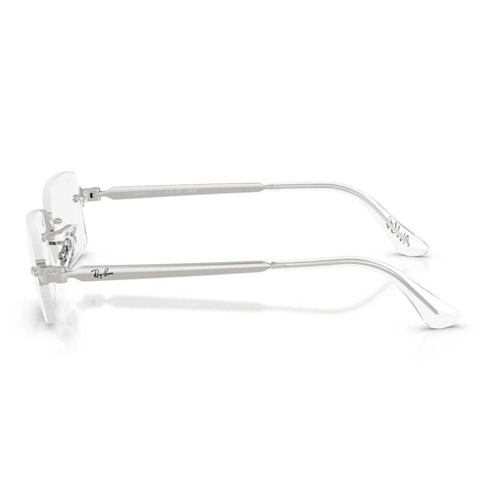 A$AP Rocky X Ray-Ban Optical "Rimless" Polished Silver with Clear Lens