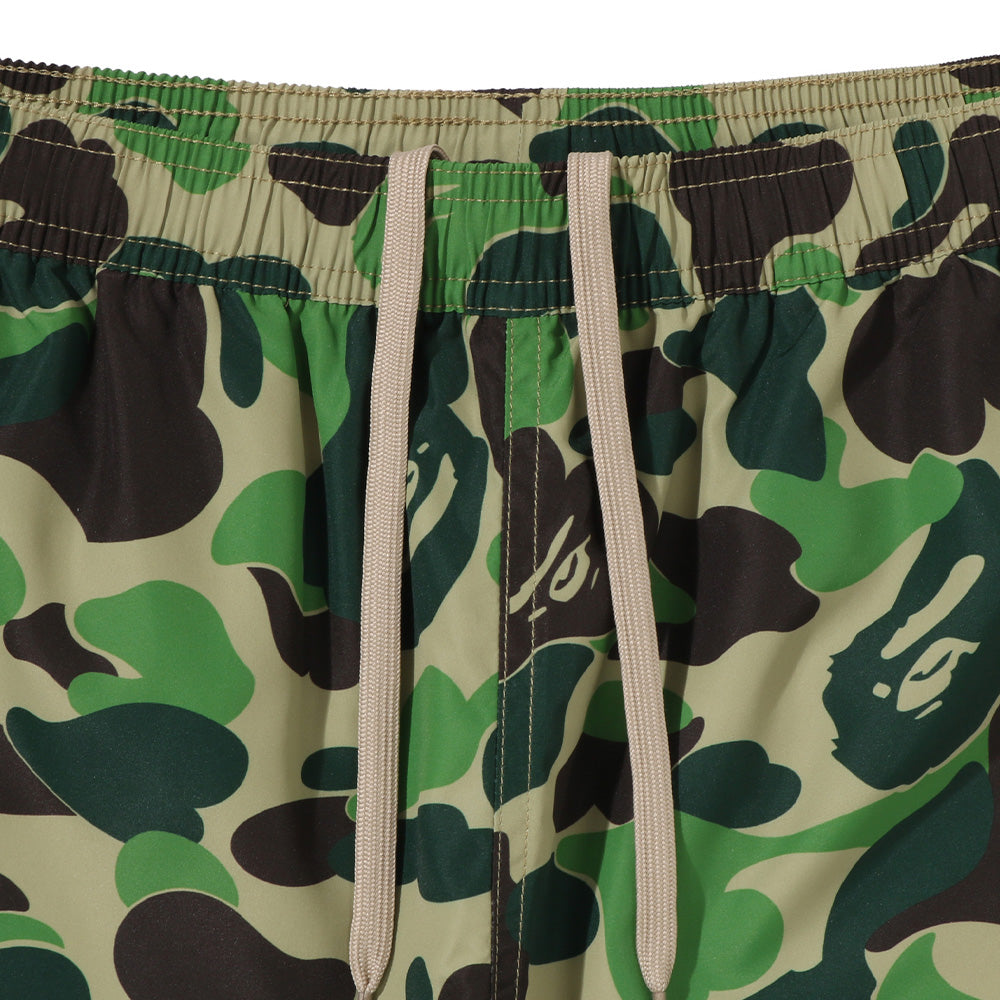 A Bathing Ape ABC Camo Ape Head One Point Beach Short - Green