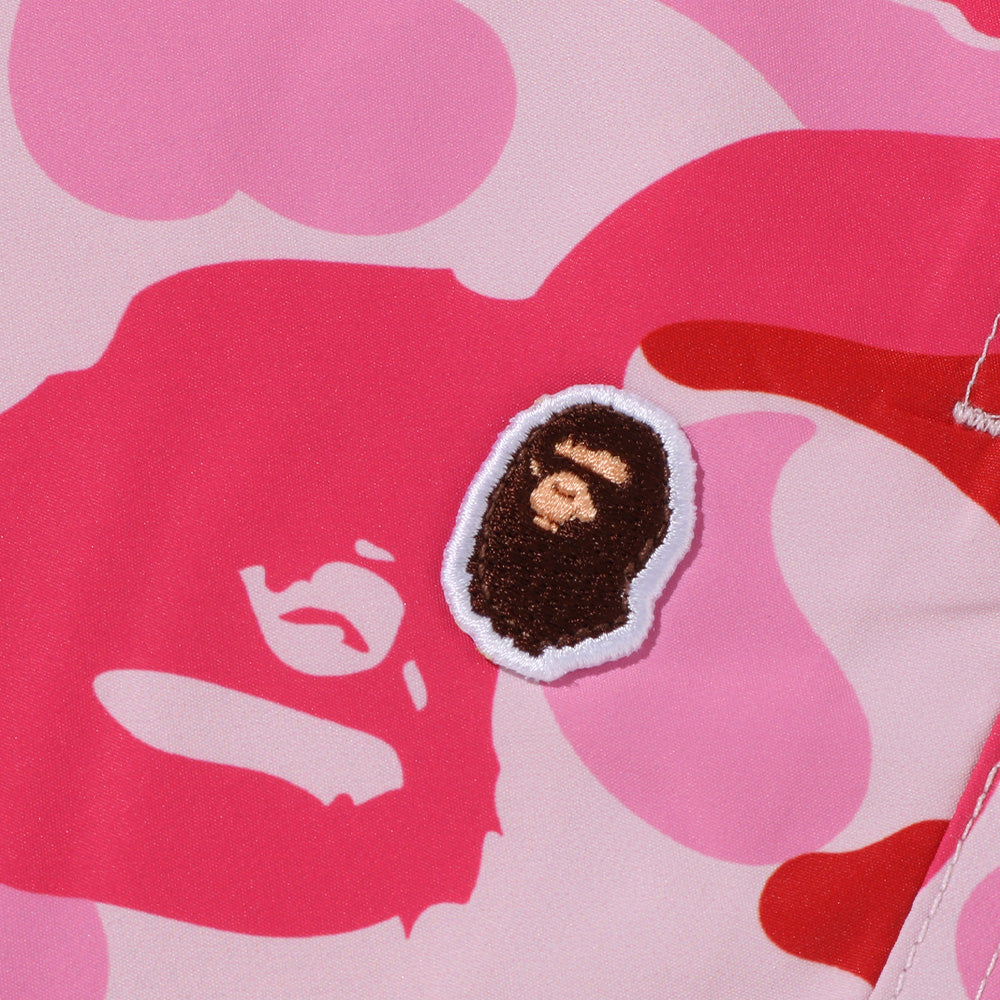 A Bathing Ape ABC Camo Ape Head One Point Beach Short - Pink