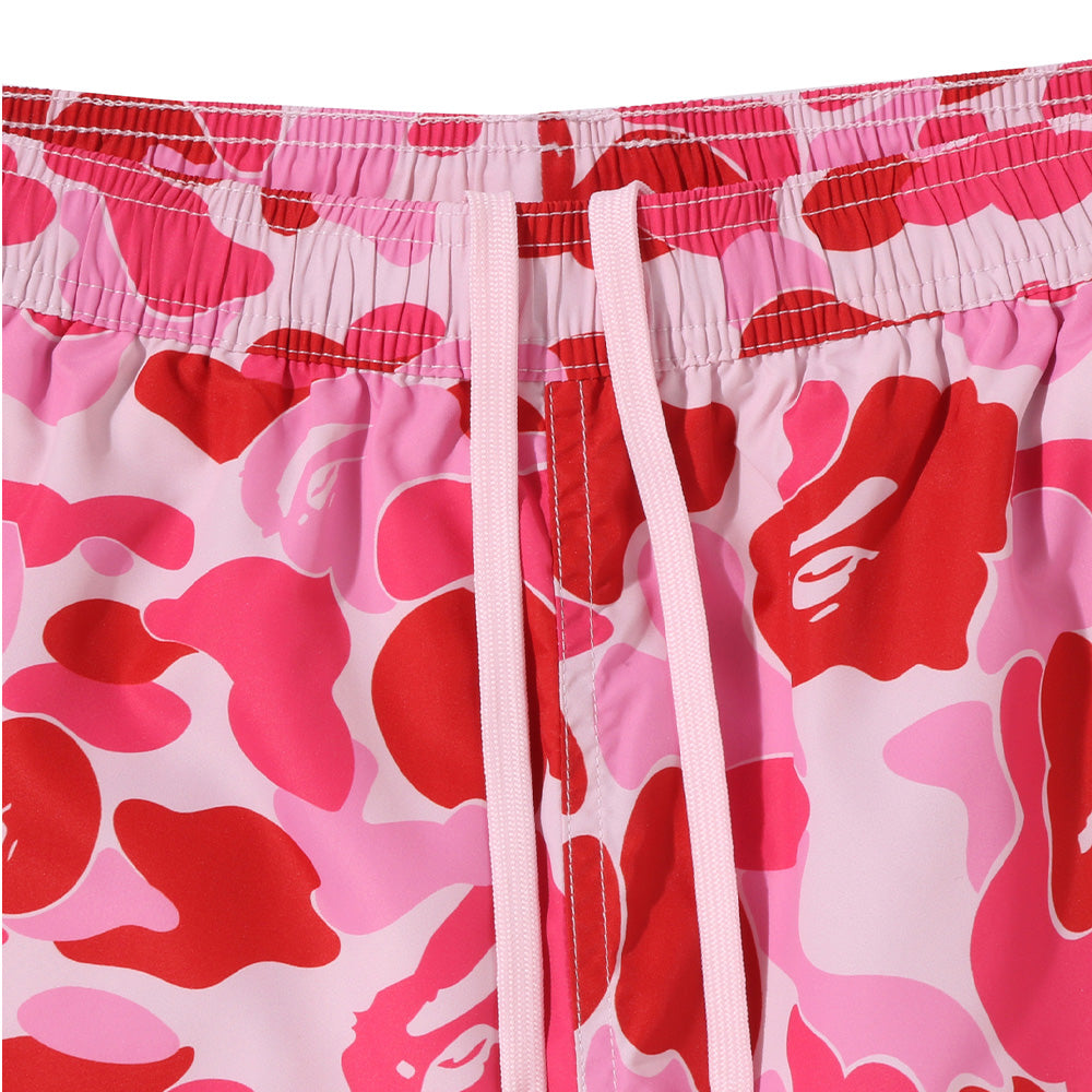 A Bathing Ape ABC Camo Ape Head One Point Beach Short - Pink
