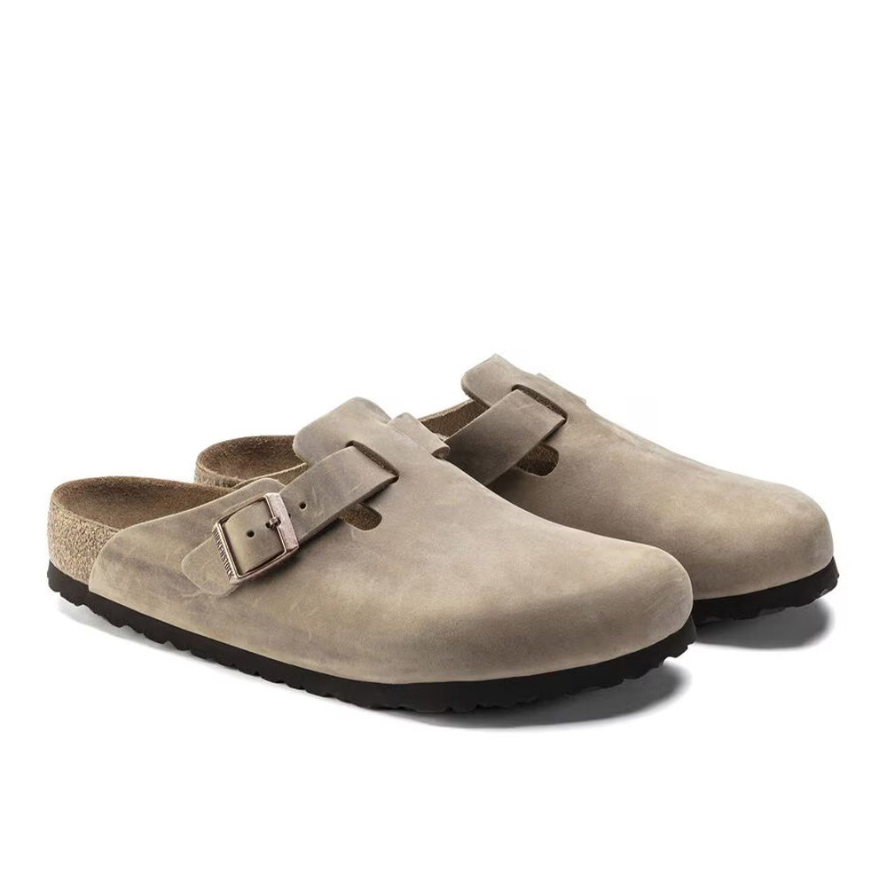 Birkenstock Boston NU Oiled Leather - Tobacco Brown
