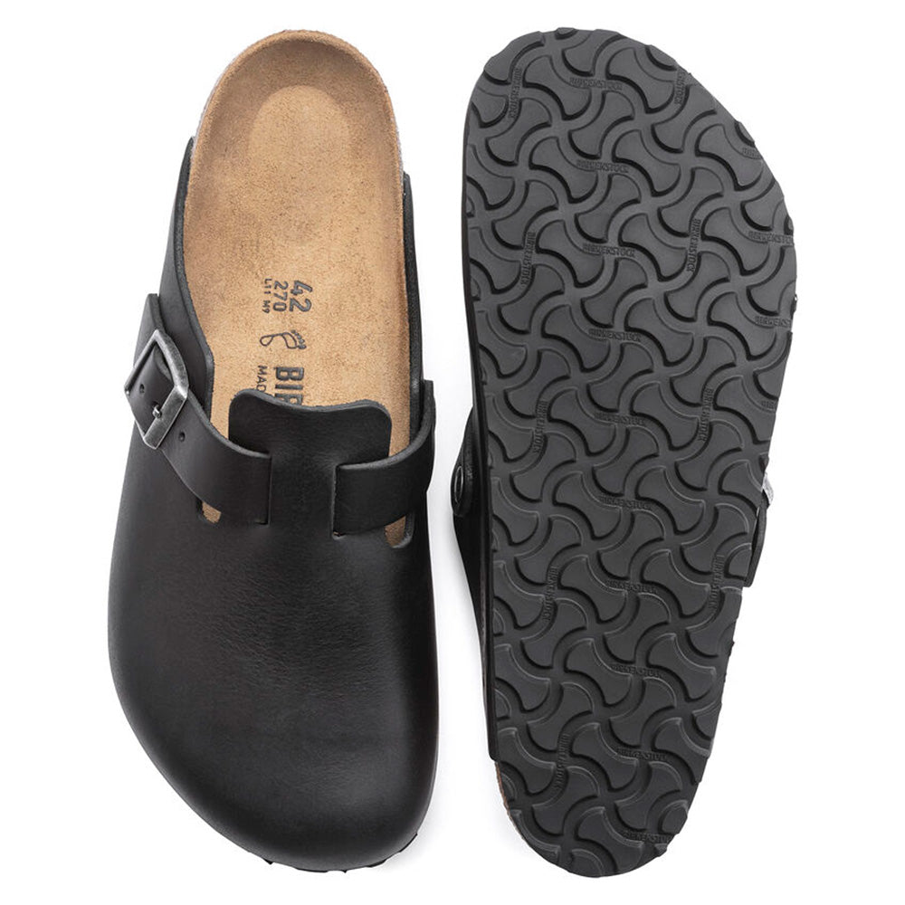 Birkenstock Boston Oiled Leather  Vintage Wood Black