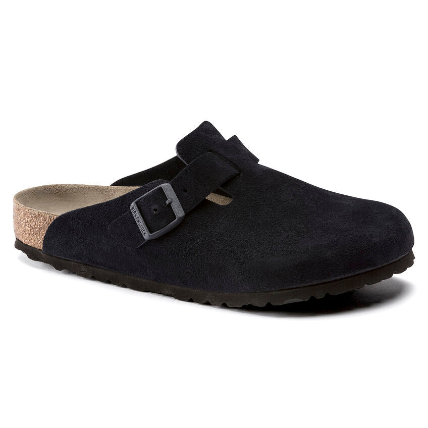 Birkenstock Boston Soft Footbed Suede Leather - Midnight