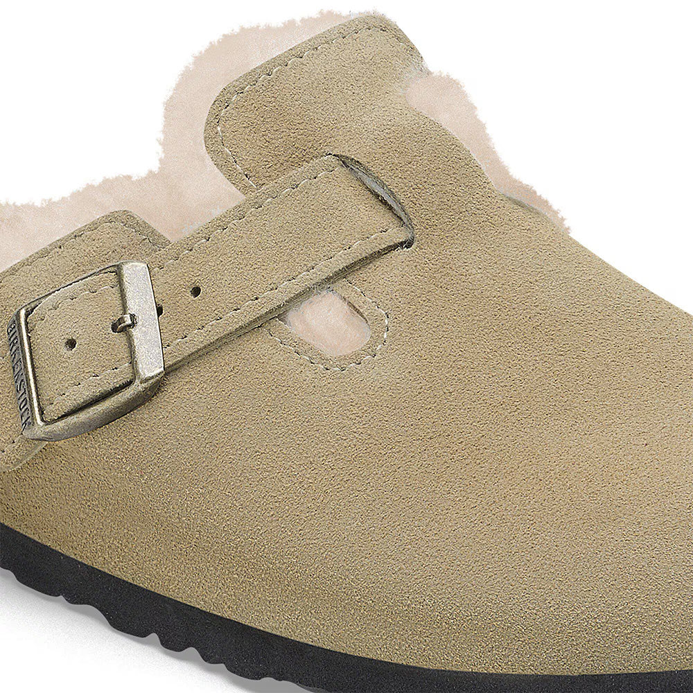 Birkenstock Boston Shearling Suede - Taupe