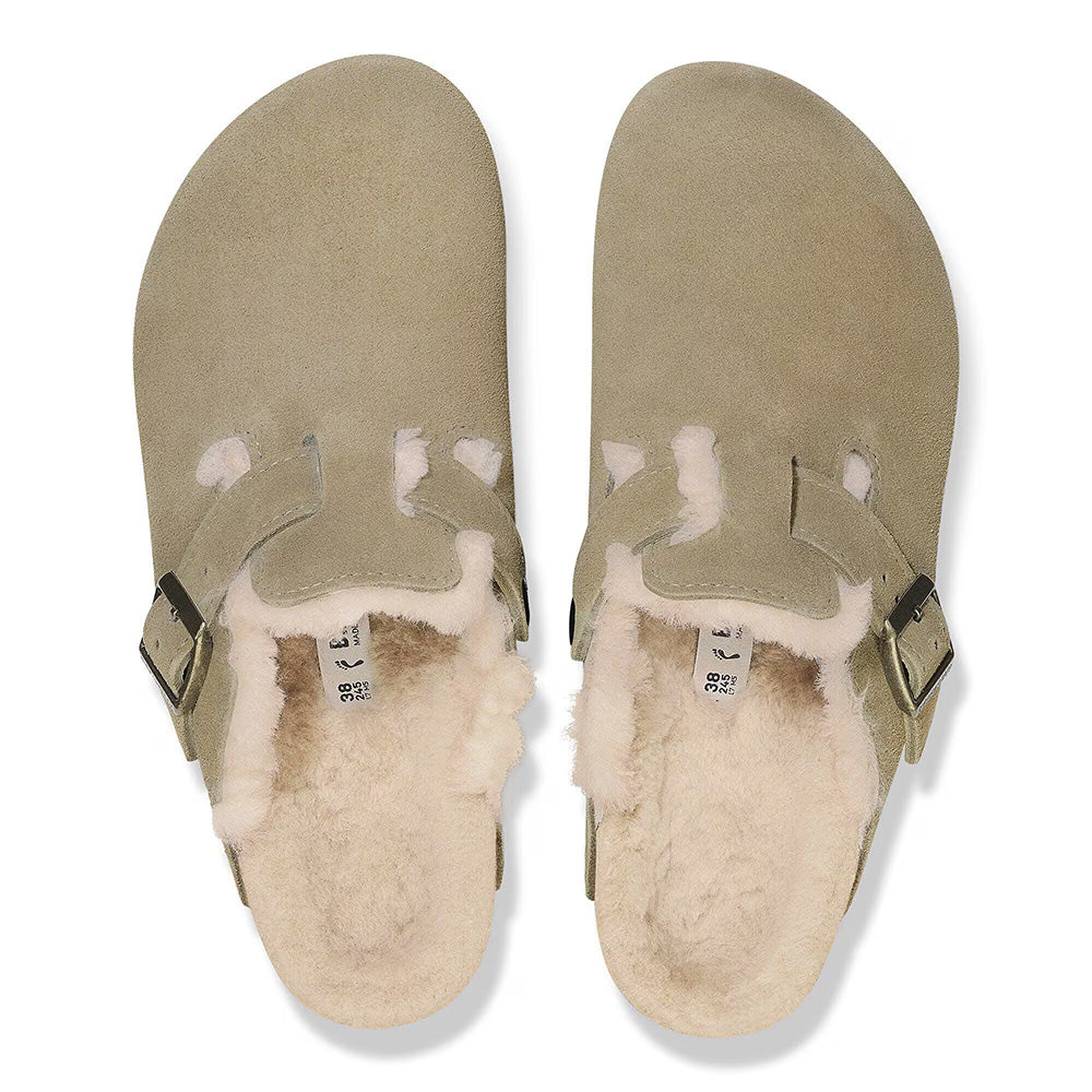 Birkenstock Boston Shearling Suede - Taupe