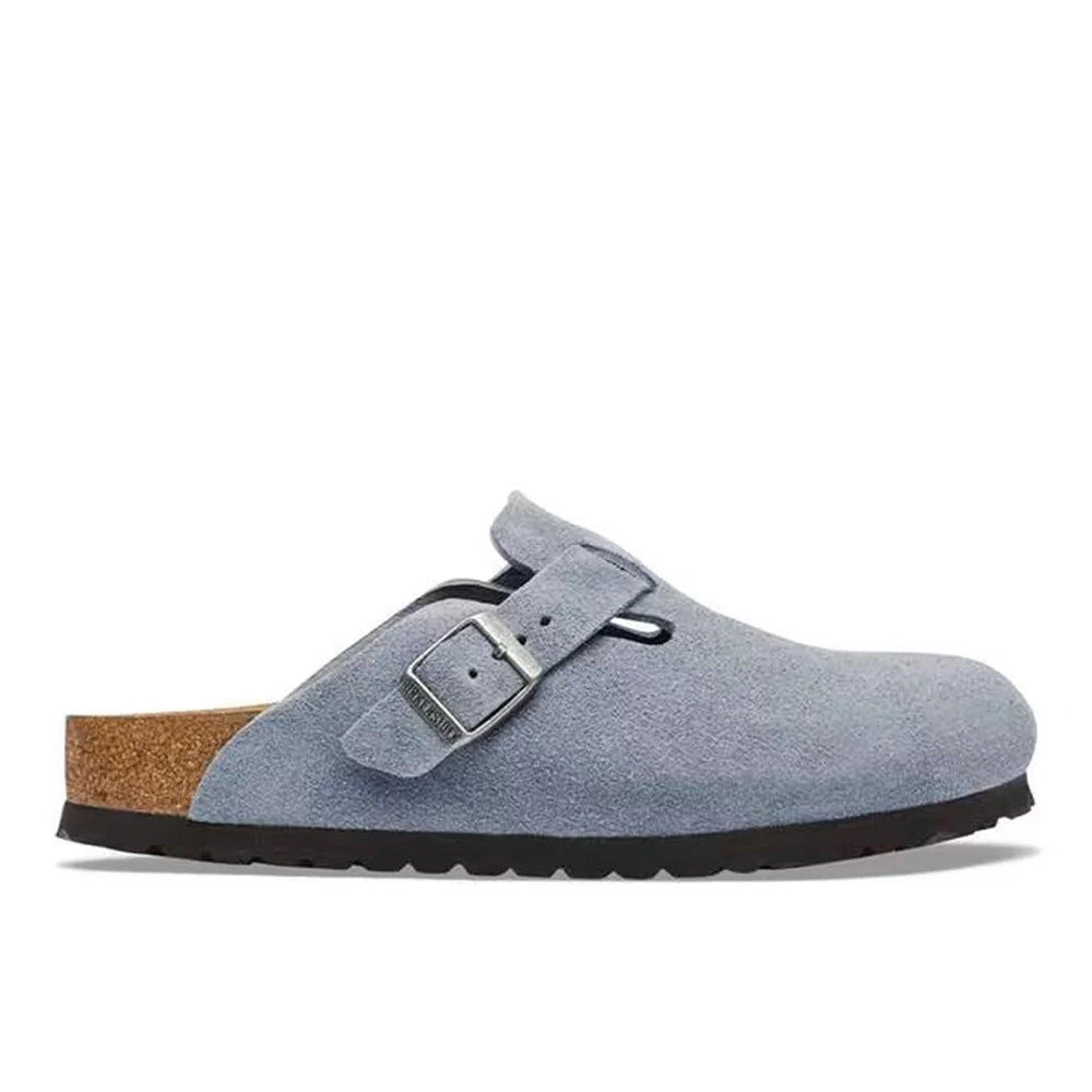 Birkenstock Boston Suede - Stone Blue