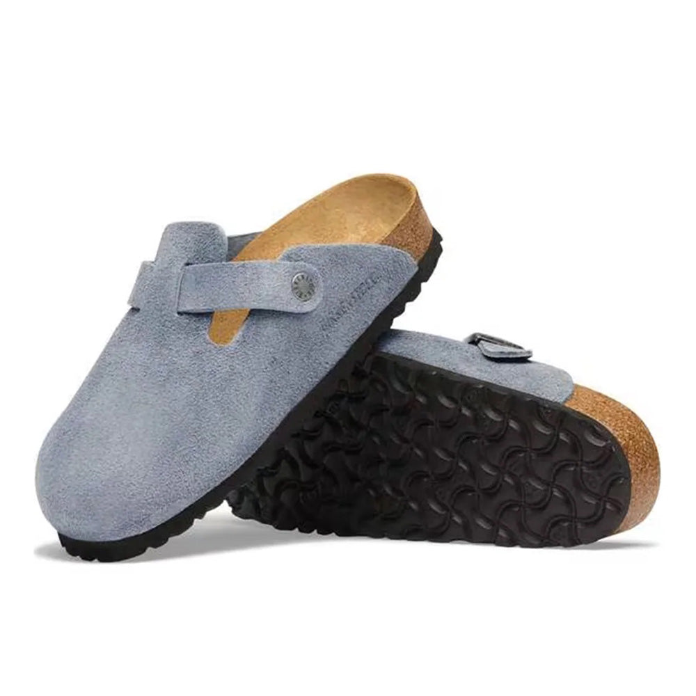Birkenstock Boston Suede - Stone Blue