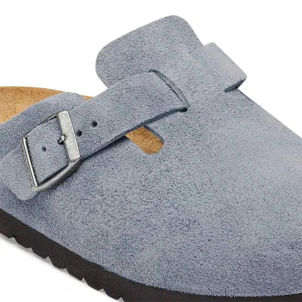 Birkenstock Boston Suede - Stone Blue