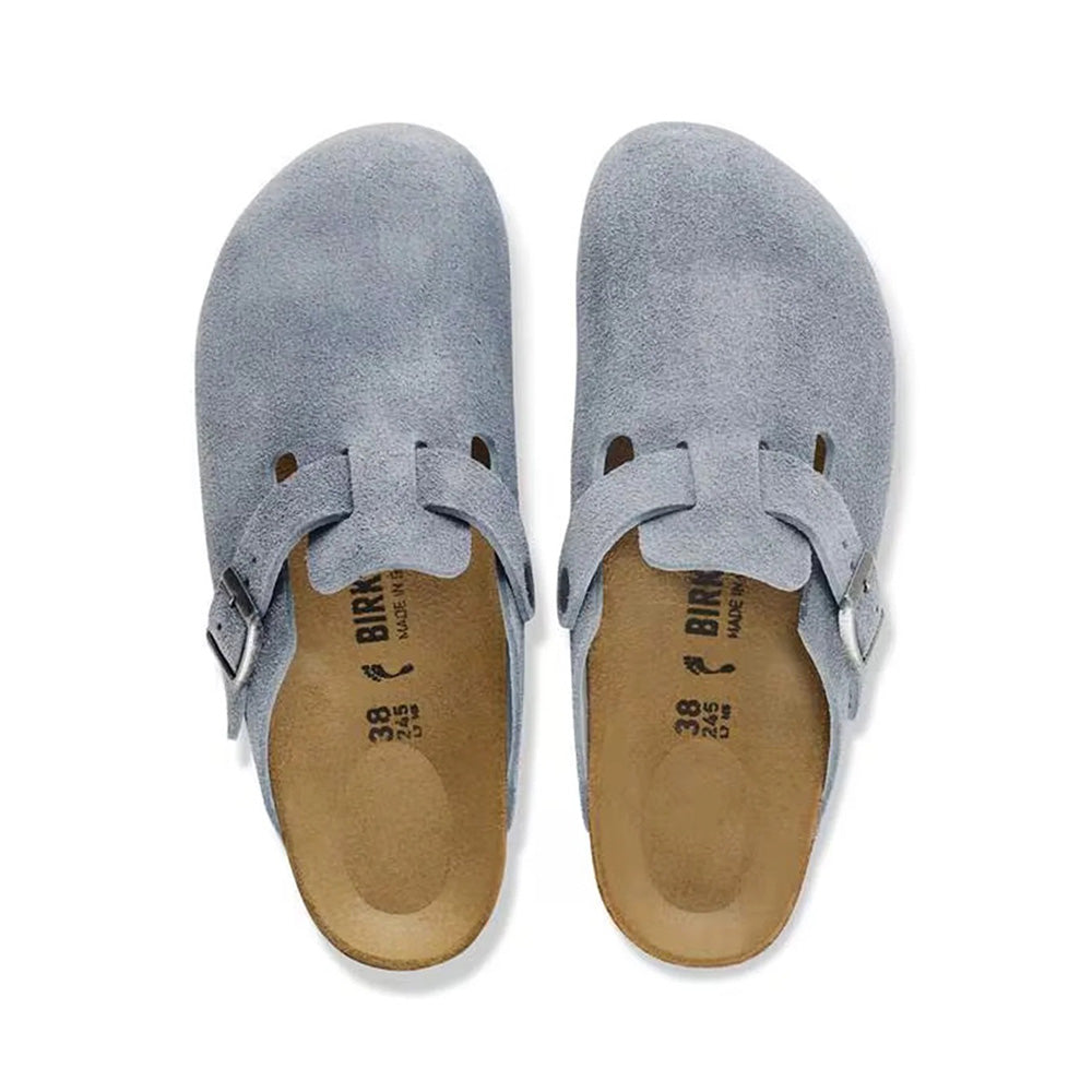 Birkenstock Boston Suede - Stone Blue