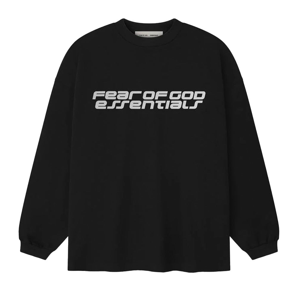 Fear OF God Essentials Ponte 90's Reflective LS Tee - Vintage Black