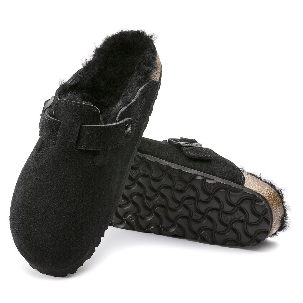 Birkenstock Boston Shearling Suede - Black