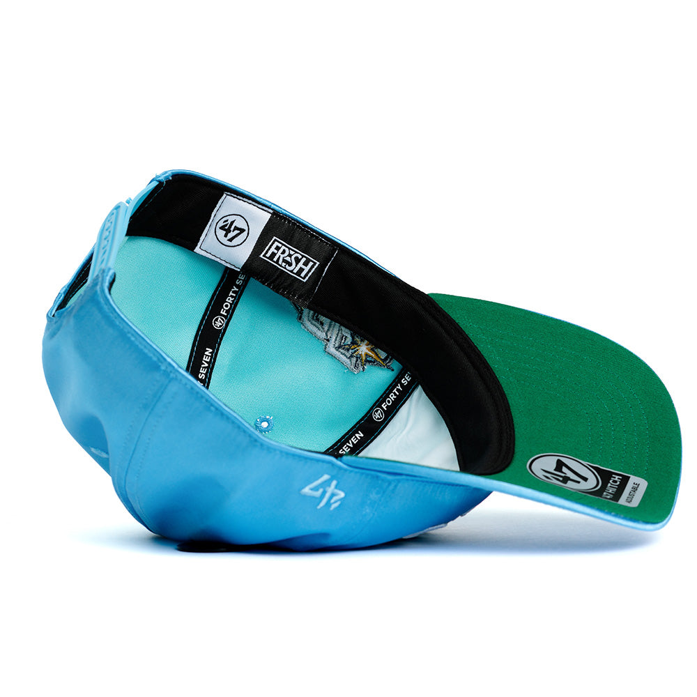 47 X FRSH Tampa Bay Rays "Satin City" Hitch Snapback - Sky Blue