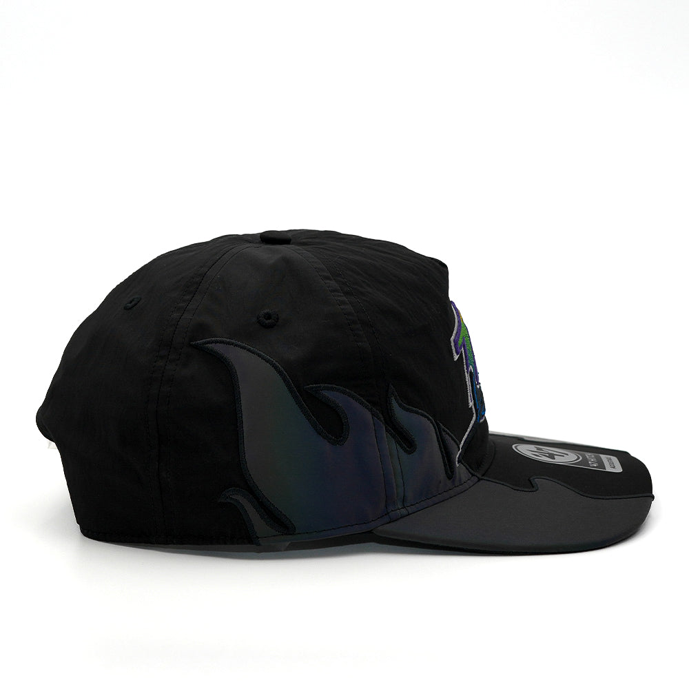 47 x FRSH x Tampa Bay Rays "Iridium" Side Flames- Nylon Hitch LC Snapback