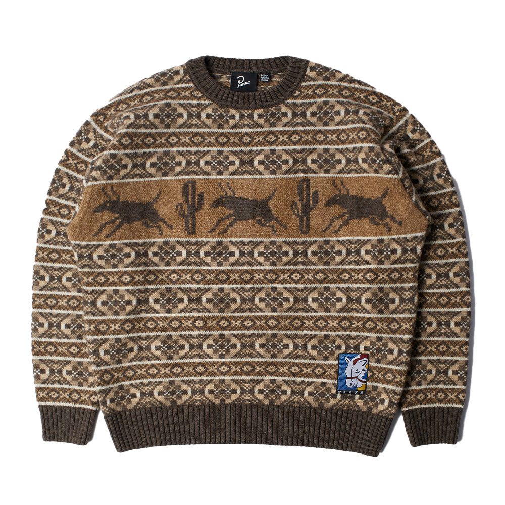 Parra Cactus Bull Knitted Crewneck Sweater
