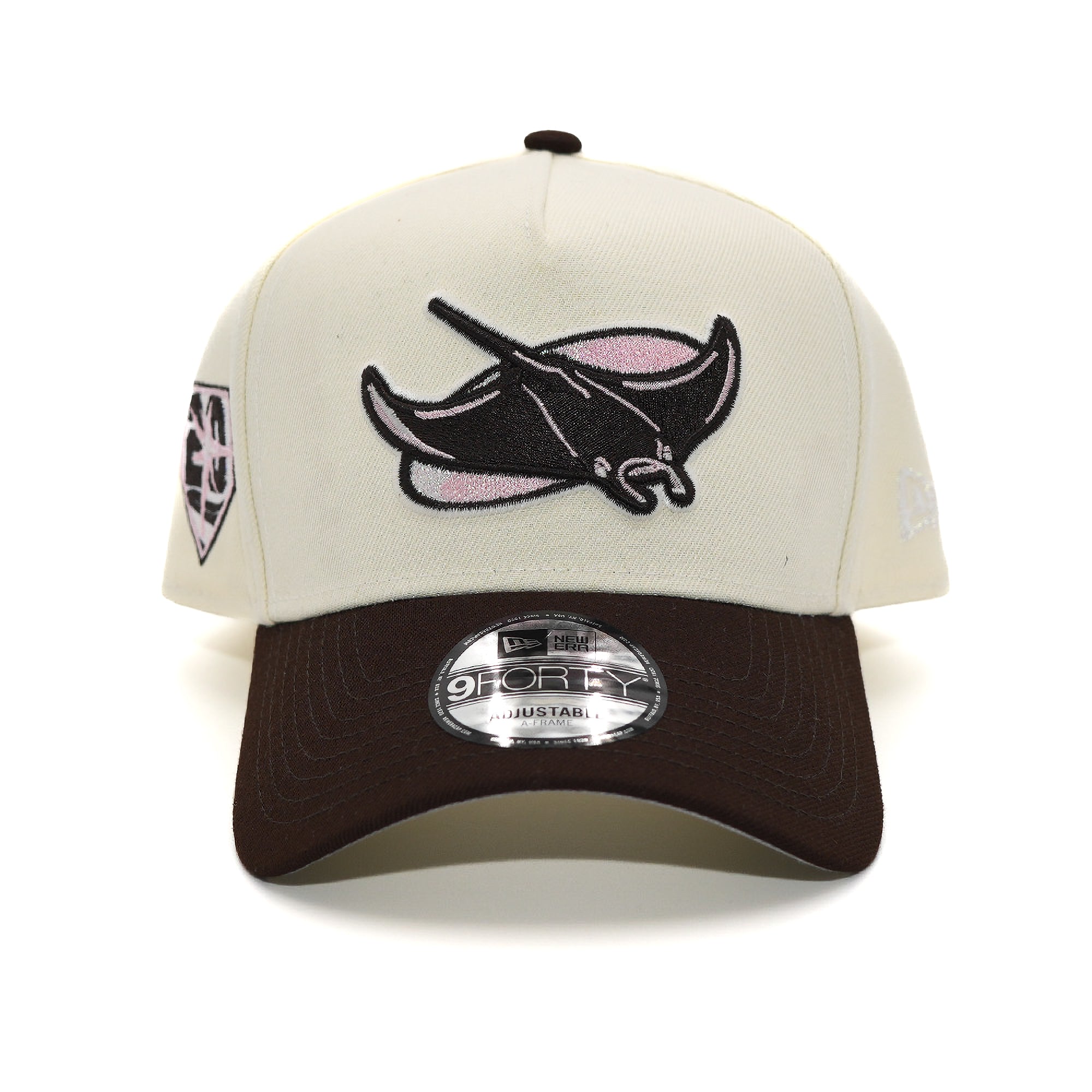 New Era 940 A-Frame Tampa Bay Rays "25 Seasons" Burnt Wood Pink Snapback - FRSH Exclusive