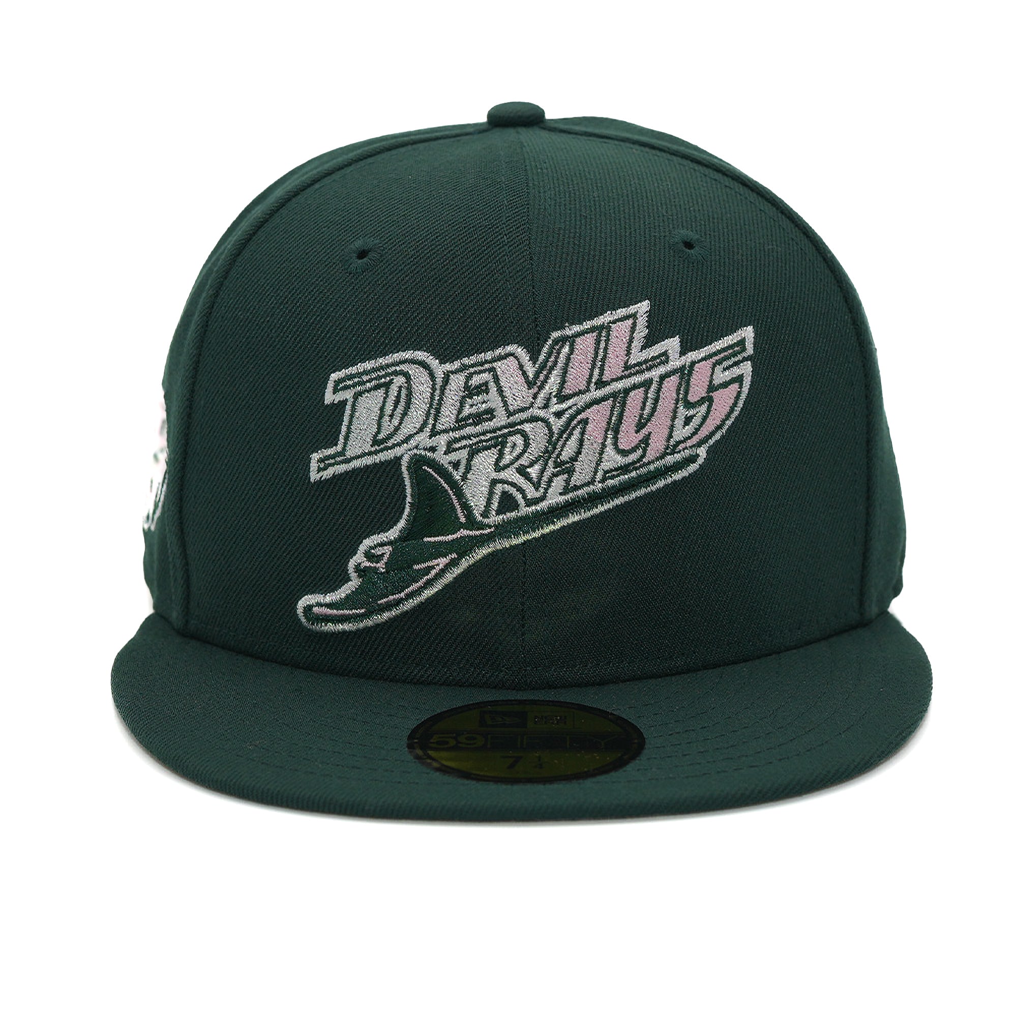 New Era 5950 Tampa Bay Rays "25 Seasons" Emerald Pink Fitted - FRSH Exclusive