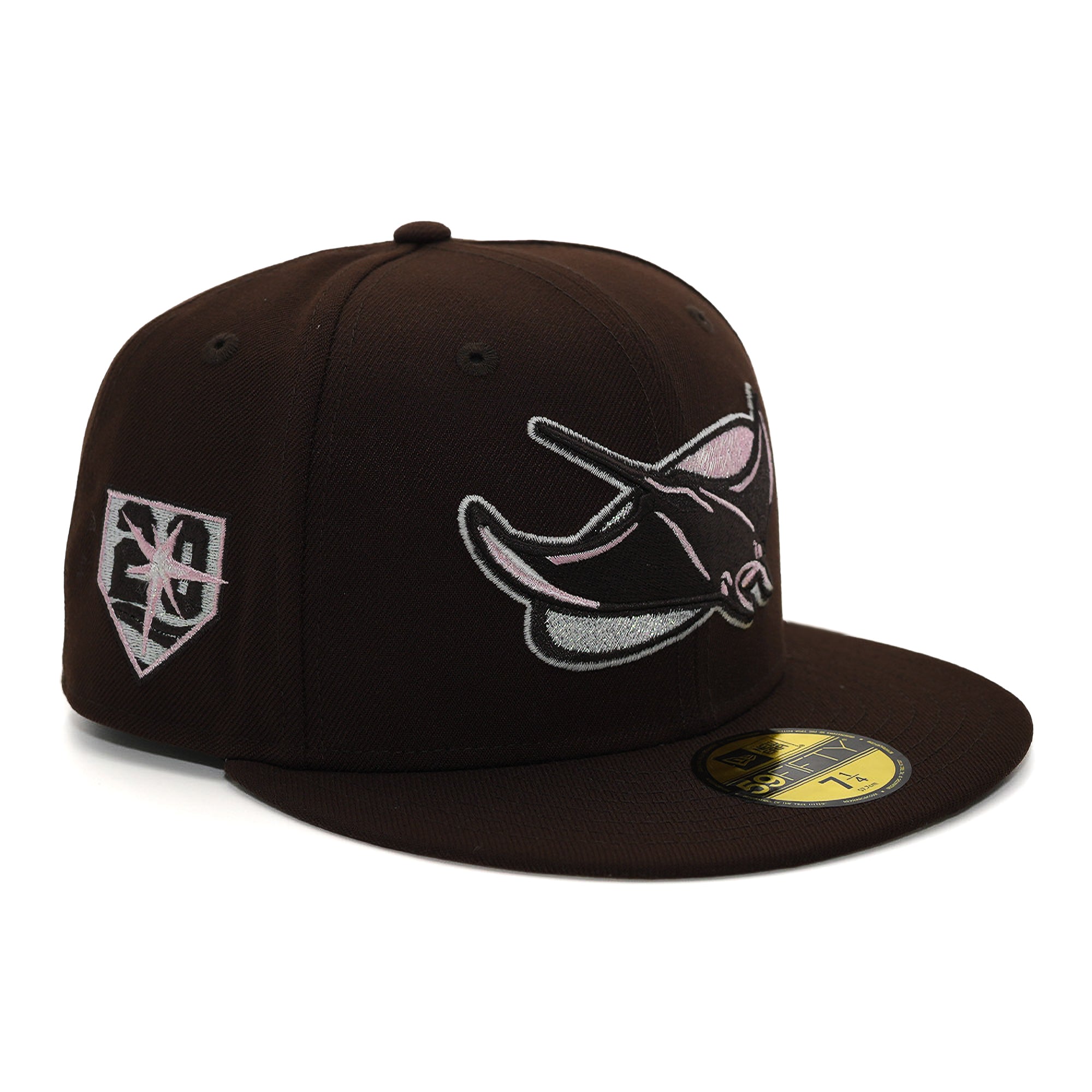 New Era 5950 Tampa Bay Rays "25 Seasons" Burnt Wood Pink Fitted - FRSH Exclusive