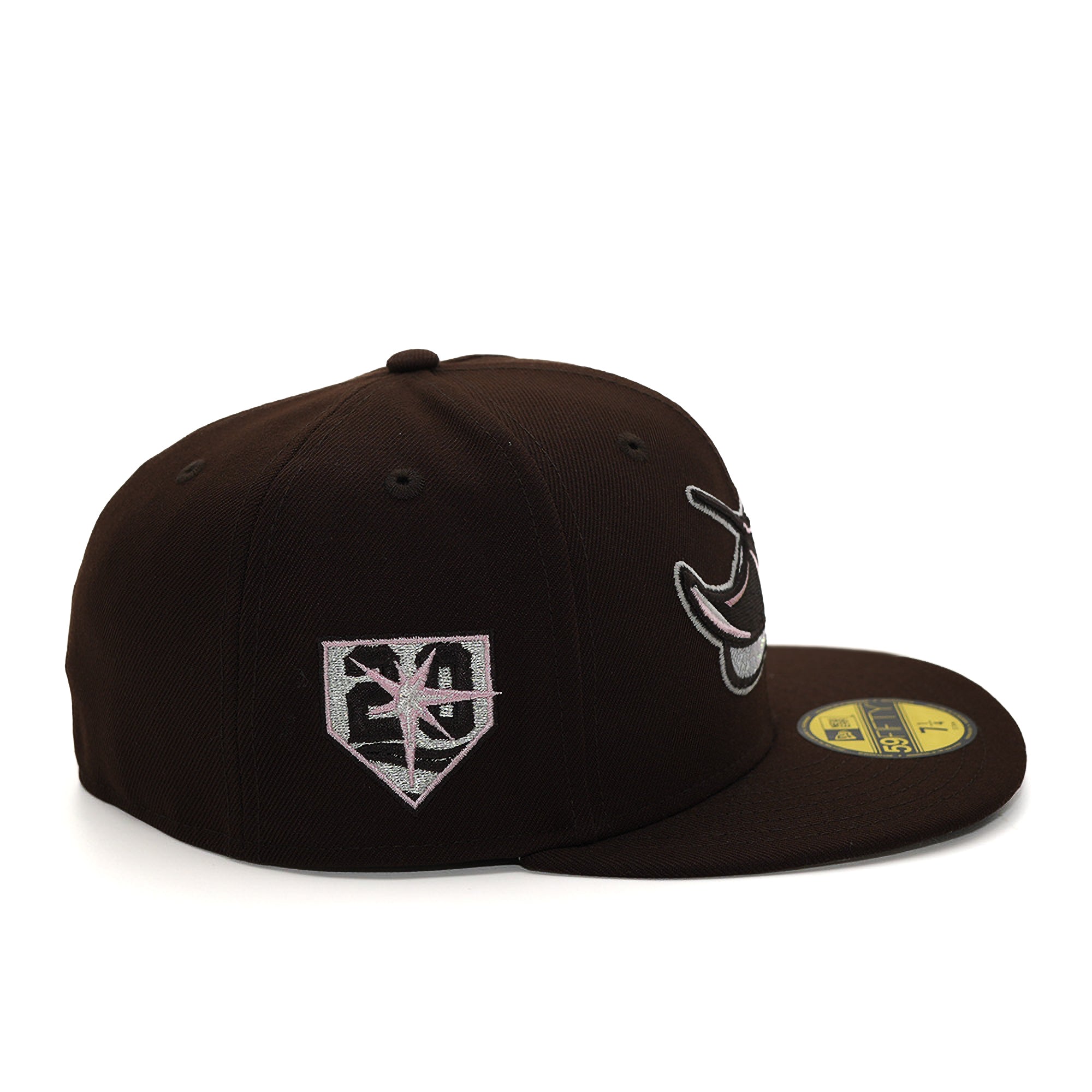 New Era 5950 Tampa Bay Rays "25 Seasons" Burnt Wood Pink Fitted - FRSH Exclusive