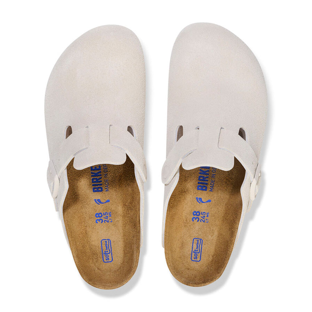 Birkenstock Boston Suede Antique White